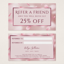 Bloem Petals Faux Folie Referral Kaart