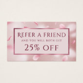 Bloem Petals Faux Folie Referral Kaart (Voorkant)
