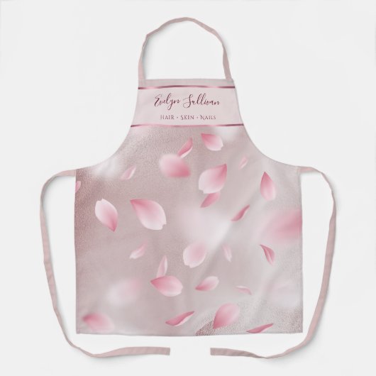 Bloem Petals Faux Folie Schort (Voorkant)