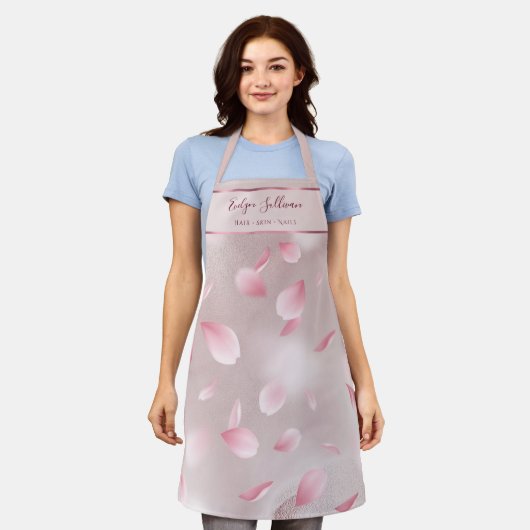 Bloem Petals Faux Folie Schort (Gedragen)