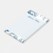 Bloem Pioen Blauw Post-it® Notes (Schuin)