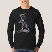 Bloem Pitbull Ik Hou Mam Pitbull Tattoo Moeders D T-shirt (Voorkant)