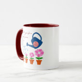 Bloem Plant Groeit Dank Je Wel Leraar Cadeau Mok (Voorkant links)