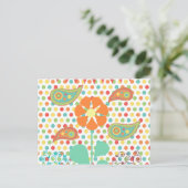 Bloem poka Dots Paisley Spring Whimsical Gifts Briefkaart (Staand voorkant)