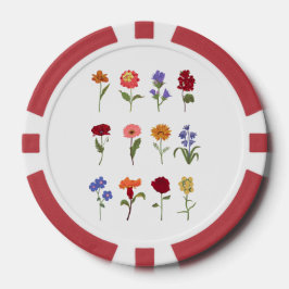 Bloem Poker Chip | Elegant Casino Chip Ontwerp