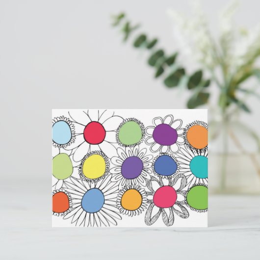 Bloem Pop Briefkaart (Staand voorkant)