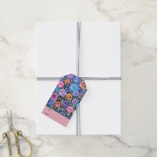 Bloem Pop Cadeaulabel (Met Touw)
