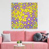 Bloem Pop Canvas Afdruk (Insitu (Woonkamer))
