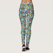 Bloem Pop (geel) Leggings (Achterkant)