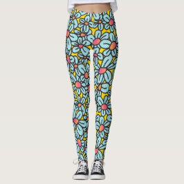 Bloem Pop (geel) Leggings
