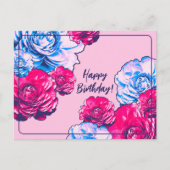 Bloem Pop Gelukkige Verjaardag Briefkaart (Voorkant)