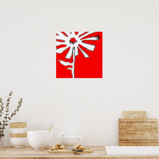 bloem poster (Keuken)