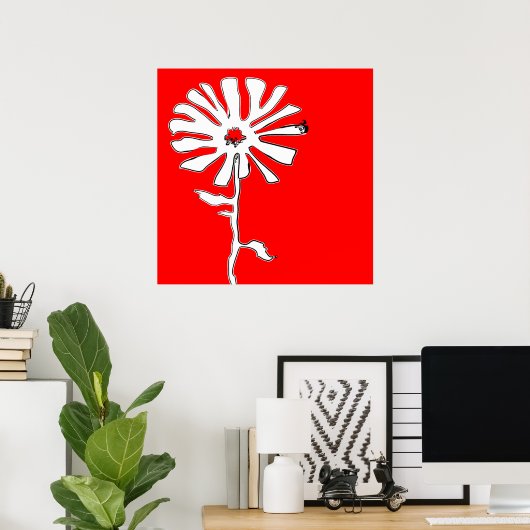 bloem poster (Thuiskantoor)