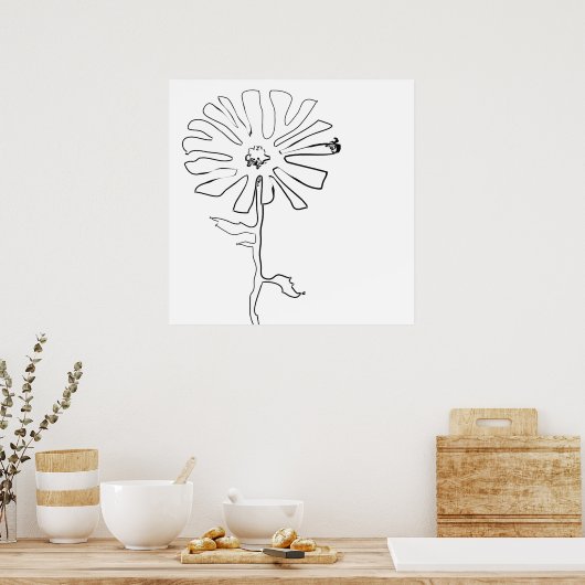 bloem poster (Keuken)