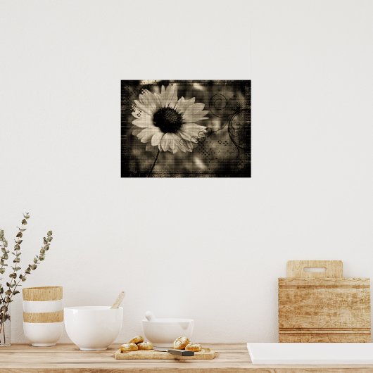 bloem poster (Keuken)