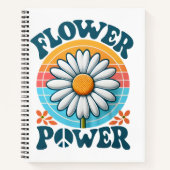 Bloem Power blauw aanpasbare naam Notitieboek (Voorkant)