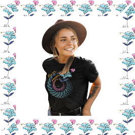 Bloem Power bloem en spiraal T-shirt