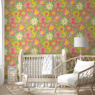 Bloem Power Blossoms naadloos patroon 5 Behang
