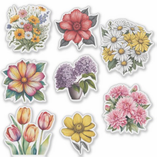 Bloem Power Set Waterdicht Sticker (Voorkant)
