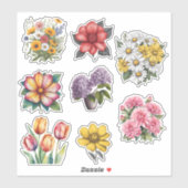 Bloem Power Set Waterdicht Sticker (Vel)