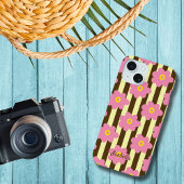 Bloem Power Stripes Personaliseer Naam iPhone Case Hoesje