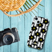 Bloem Power Stripes Personaliseer Naam iPhone Case Hoesje