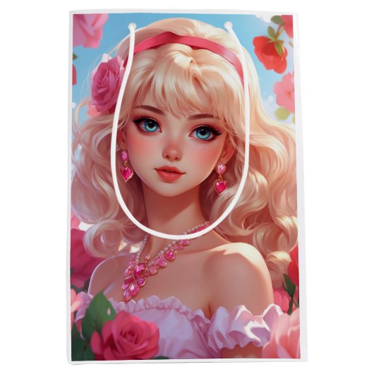 Bloem princesses medium cadeauzakje (Voorkant)