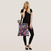 Bloem & pruim naam boodschappentas tote bag (Op model)