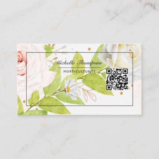 Bloem QR-code visitekaartje (Voorkant)