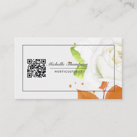 Bloem QR-code visitekaartje (Voorkant)
