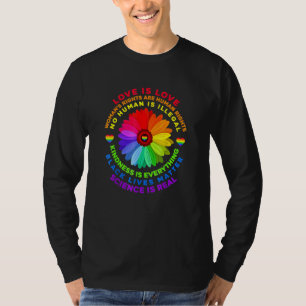 Bloem Rainbow Human Black Lives Rights Science Lg T-shirt