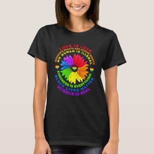 Bloem Rainbow Human Black Lives Rights Science Lg T-shirt
