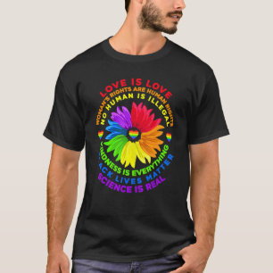 Bloem Rainbow Human Black Lives Rights Science Lg T-shirt