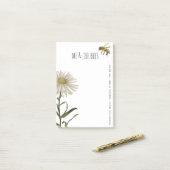 Bloem & Realistische Bij Imkerij Naam & Contact In Post-it® Notes (Op bureau)