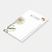 Bloem & Realistische Bij Imkerij Naam & Contact In Post-it® Notes (Schuin)