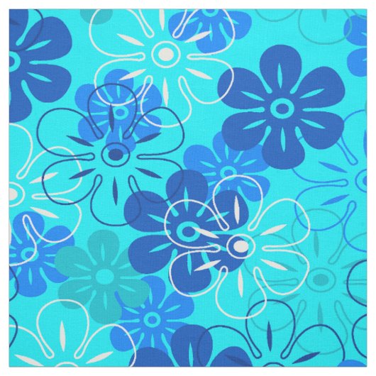 Bloem Regen Hawaiaanse Retro Bloem Stof (Swatch)