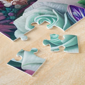 Bloem Regenboog Eenhoorn Legpuzzel (Zijkant)