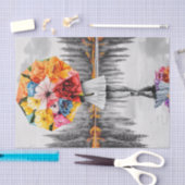 Bloem regendruppels1 tissuepapier (Craft)