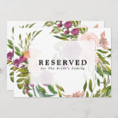 bloem reservetekst voor familie enz. bewerkbare te kaart (Voorkant / Achterkant)