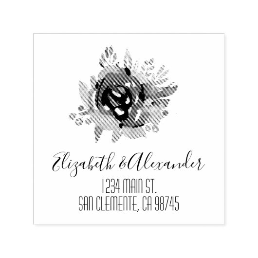 Bloem Retouradres Zelfinktende Stempel (Design)
