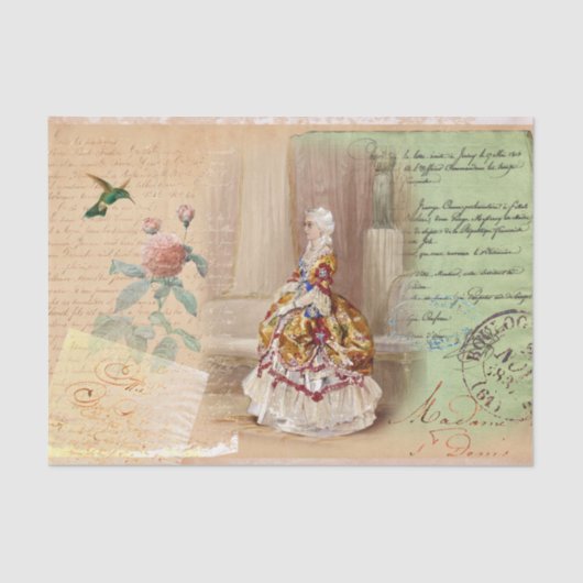 Bloem Rococo Lady Tissue Papier (Voorkant)