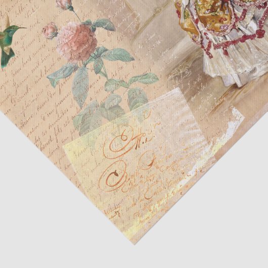  Bloem Rococo Lady Tissue Papier (Detail)