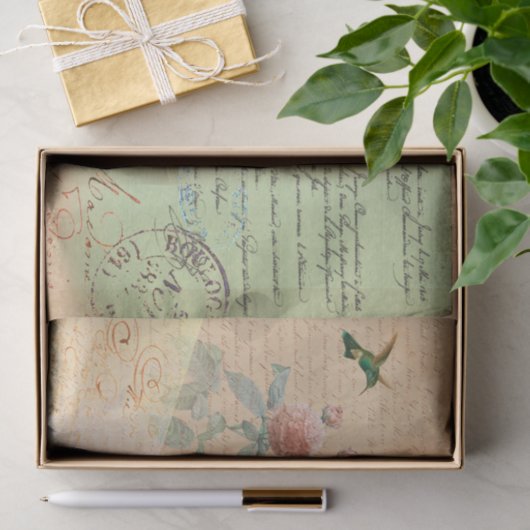  Bloem Rococo Lady Tissue Papier (Geschenk)