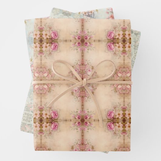 Bloem Romantisch  Chic Inpakpapier Vel (In situ)