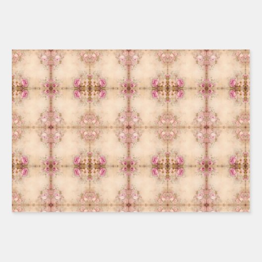 Bloem Romantisch  Chic Inpakpapier Vel (Voorkant)