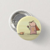 bloem ronde button 3,2 cm (Voorkant /achterkant)