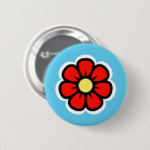 Bloem Ronde Button 5,7 Cm (Voorkant /achterkant)