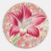  Bloem Ronde Lelie Sticker (Voorkant)