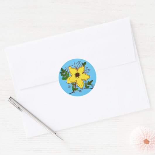 Bloem Ronde Sticker (Envelop)