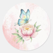 Bloem Ronde Sticker (Voorkant)